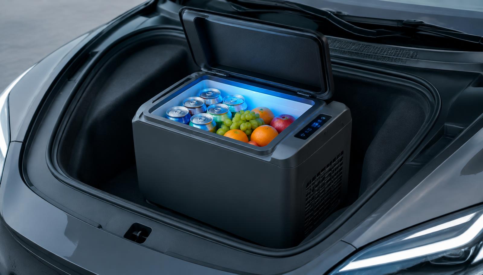 Tesla Model Y Fridge and Cooler Guide: Frunk, Console and Trunk