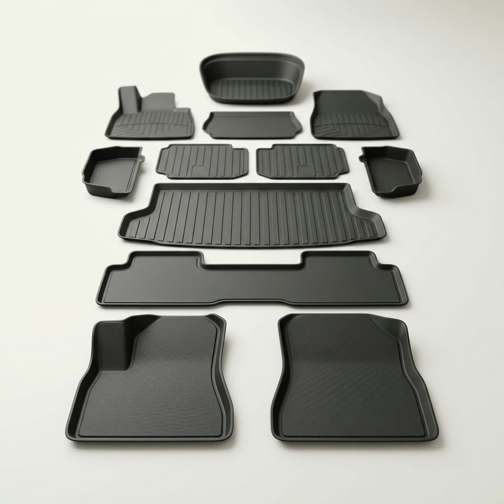 Autocessking 11PCS Floor Mats and Cargo Liners for Tesla Model Y Juniper 2025-2026