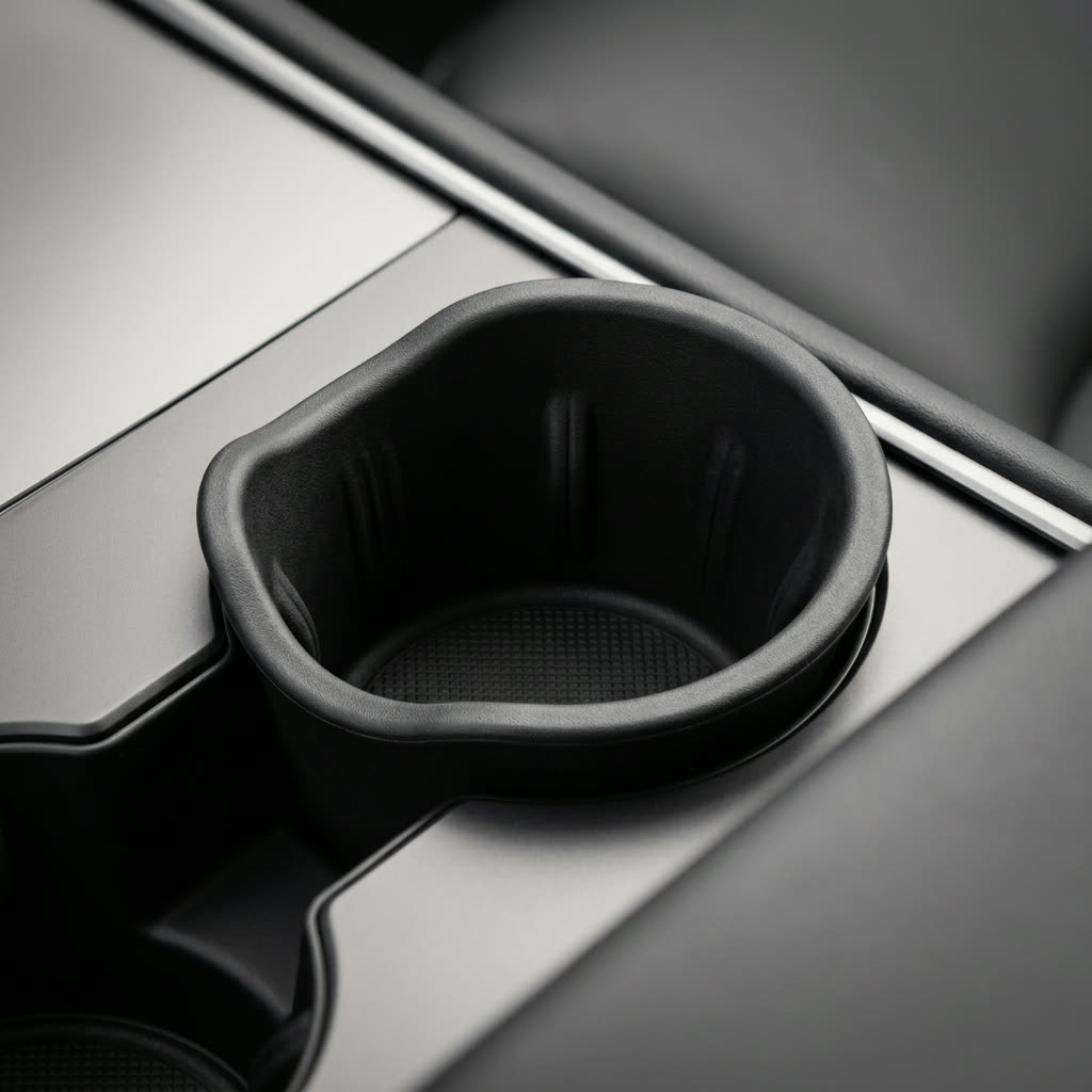 BASENOR Cup Holder Insert, TPE Non-Slip, for Tesla Model 3 Highland / Model Y Juniper