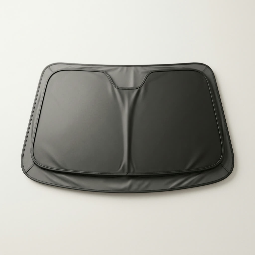 KUST Windshield Sun Shade for Tesla Model Y / Model 3 — Tesla Model 3 accessory shown on the EV Gear Lab product page