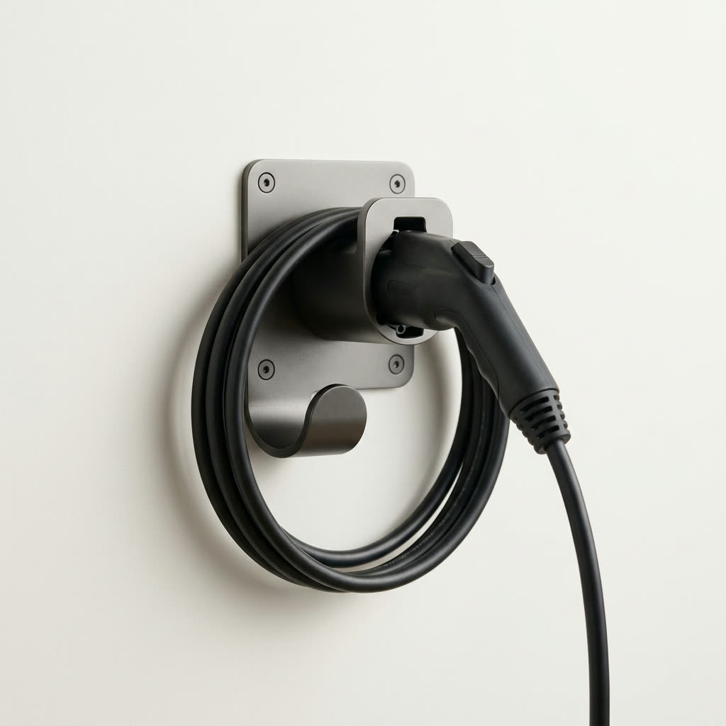 Lectron EV Charger Nozzle Holster Dock and J-Hook Combo