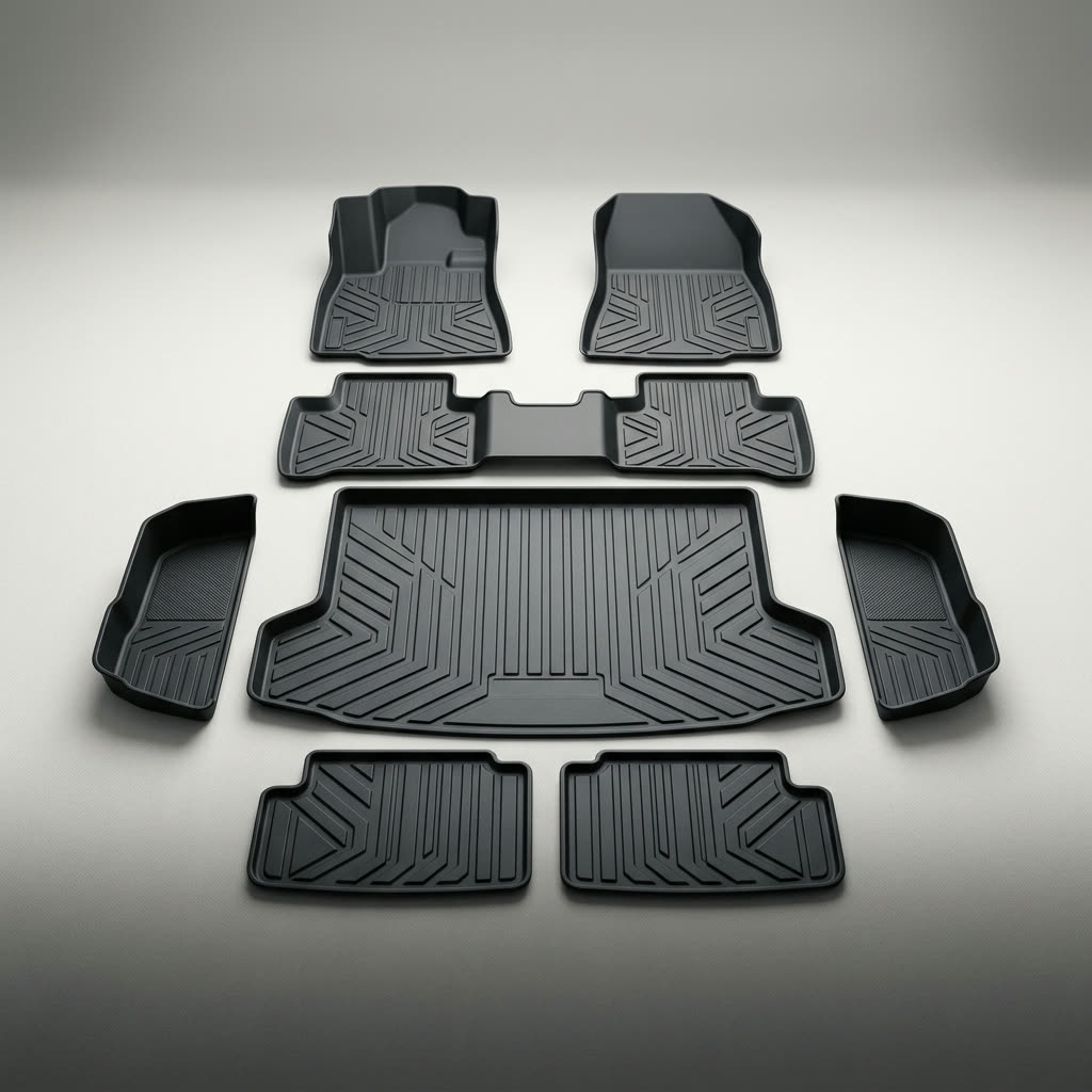 TripleAliners 10PCS Floor Mats Full Set for 2025-2026 Tesla Model Y Juniper